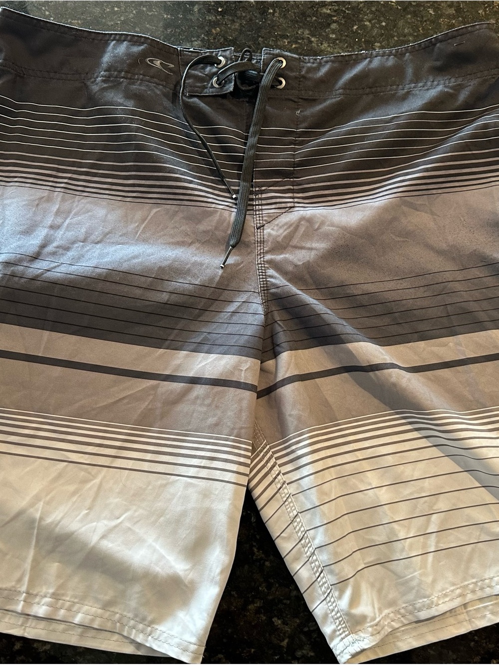 O'Neill Men's Gray Gradient Stripe Board Shorts
